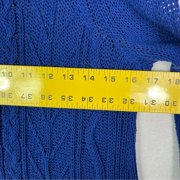Sparrow by Anthropologie Sweater Womens M Blue Long Sleeve  Open Cable Knit - Picture 5 of 9